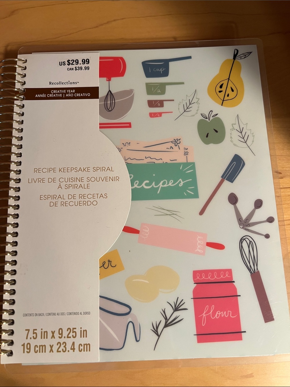Recollections Recipe Keepsake Spiral Notebook - Illustrated Cover